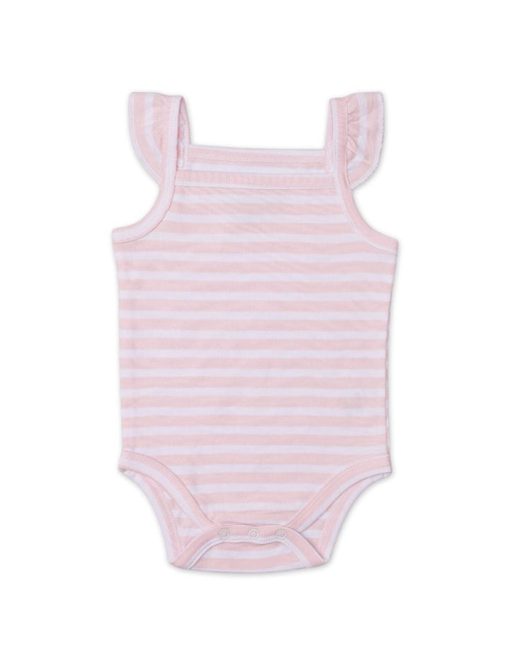 Body Suit Pink with White Stripes for Girls