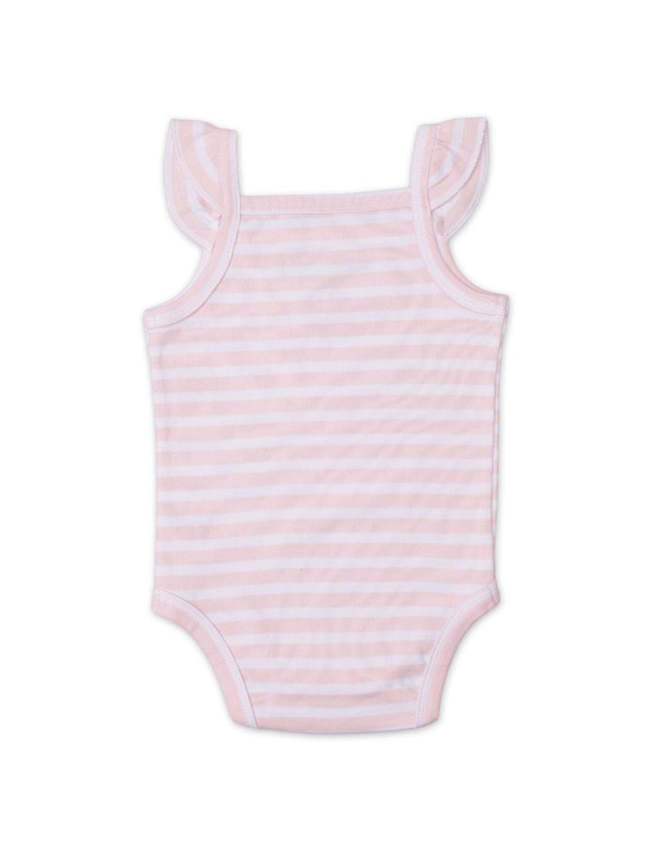 Body Suit Pink with White Stripes for Girls