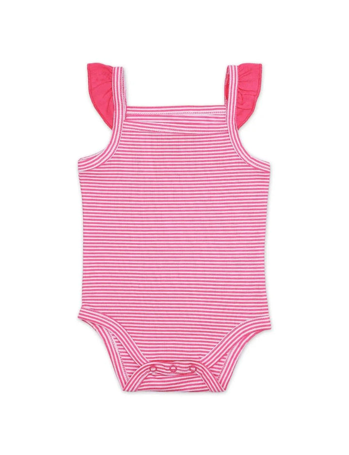 Body Suit Pink with White Stripes for Girls