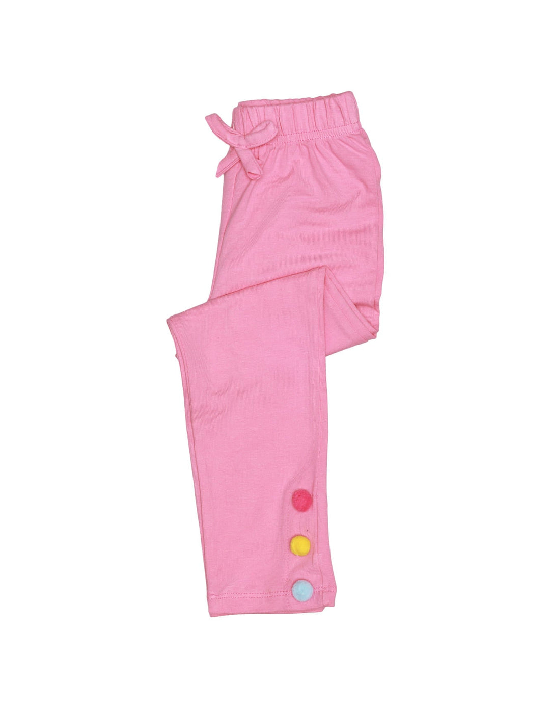 Tights Side Buttons Pink