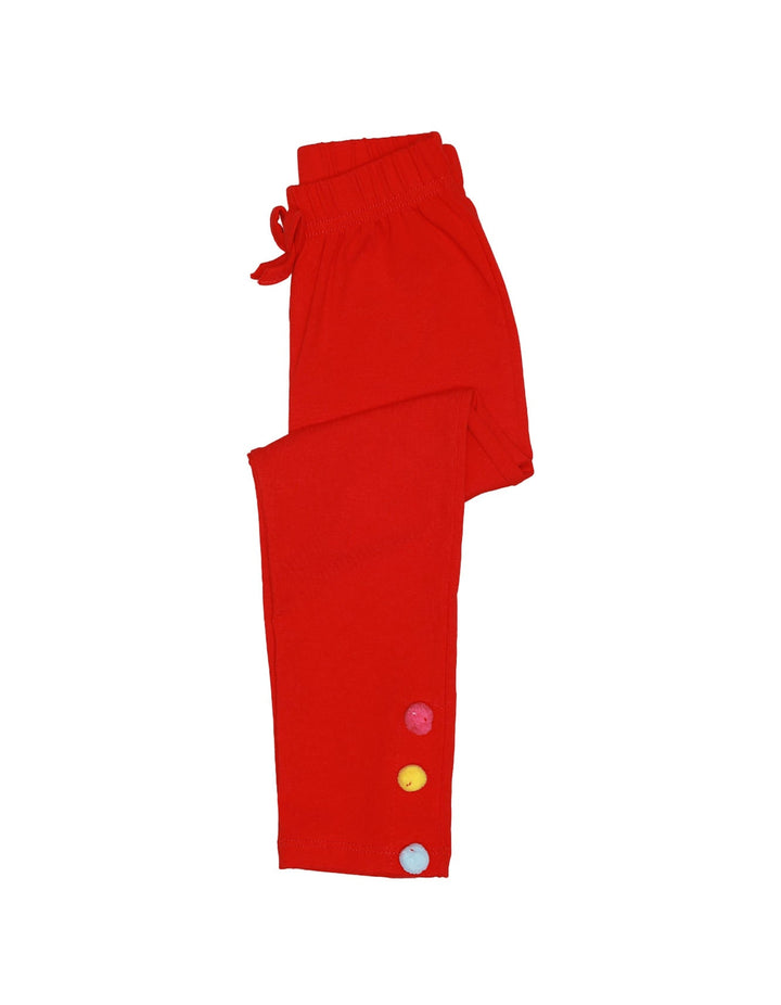 Tights Side Buttons Red