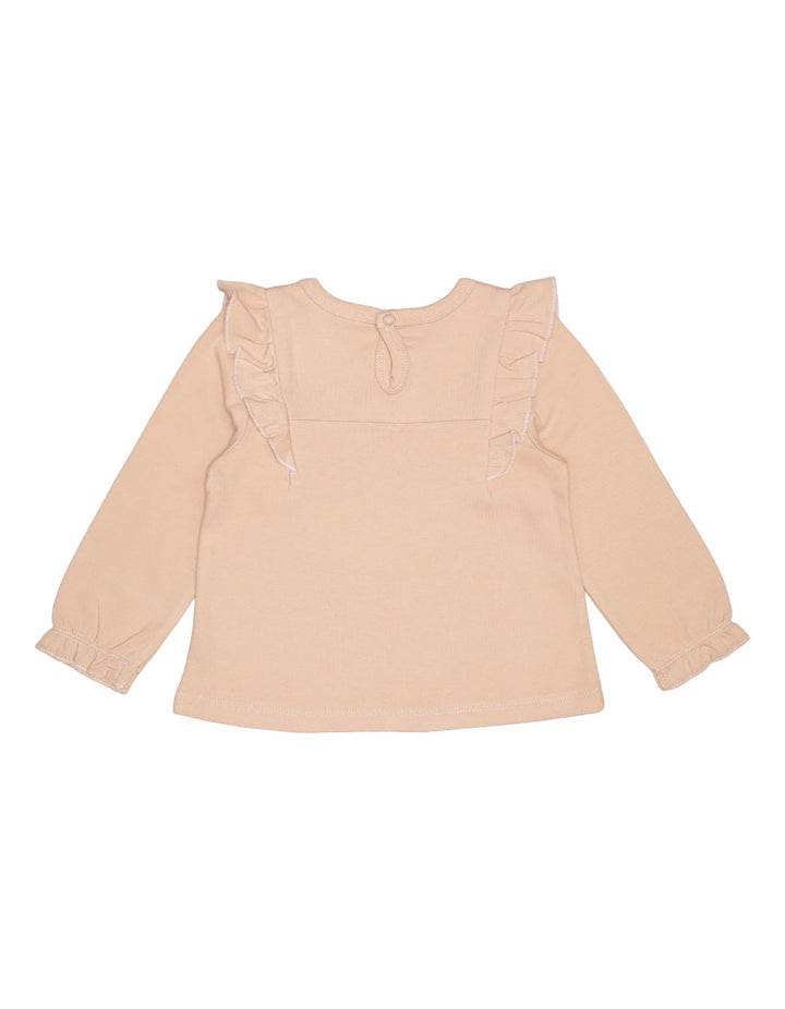 Top Frill Bront Bow Peach Girls