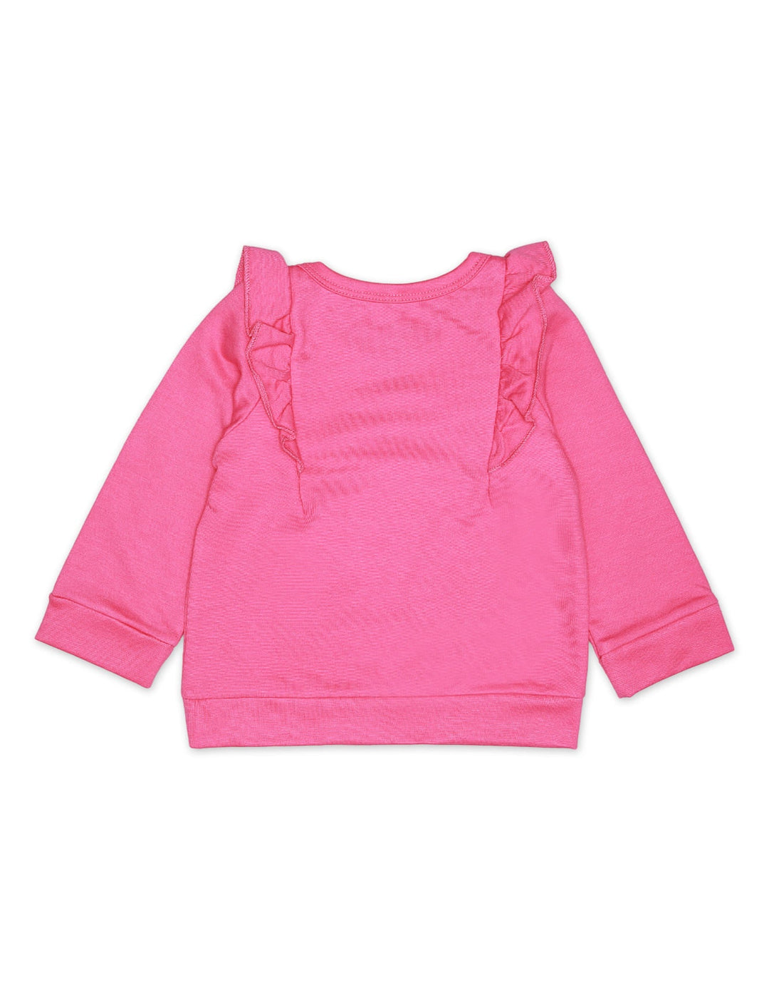 Sweatshirt Girls Frill Shoulder Pink Infant