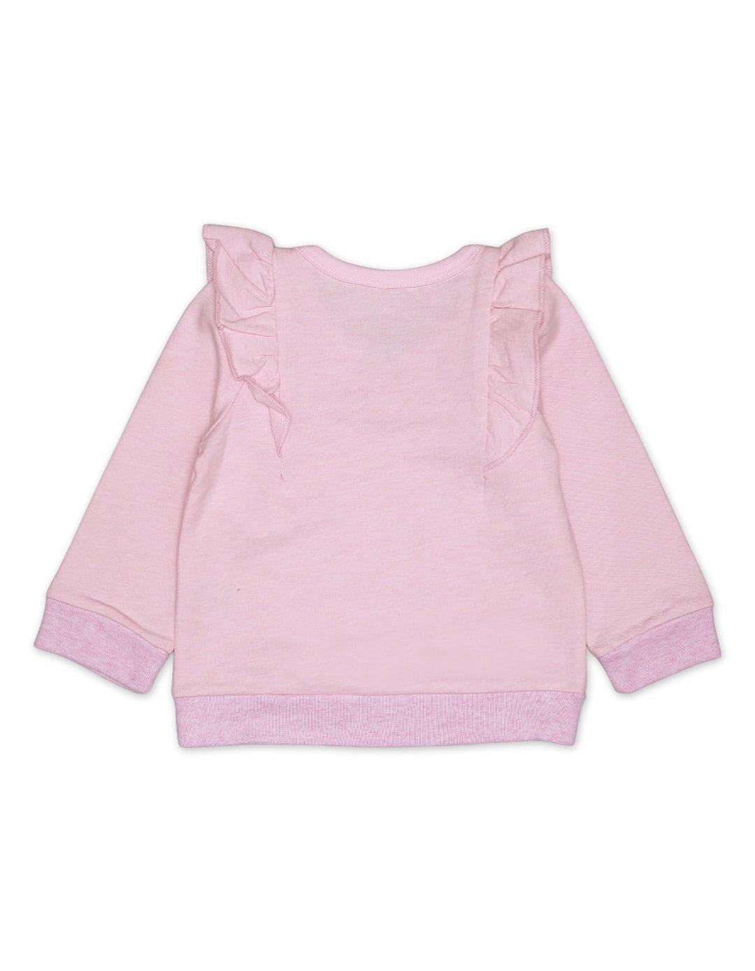 Sweatshirt Girls Frill Shoulder Pink Infant