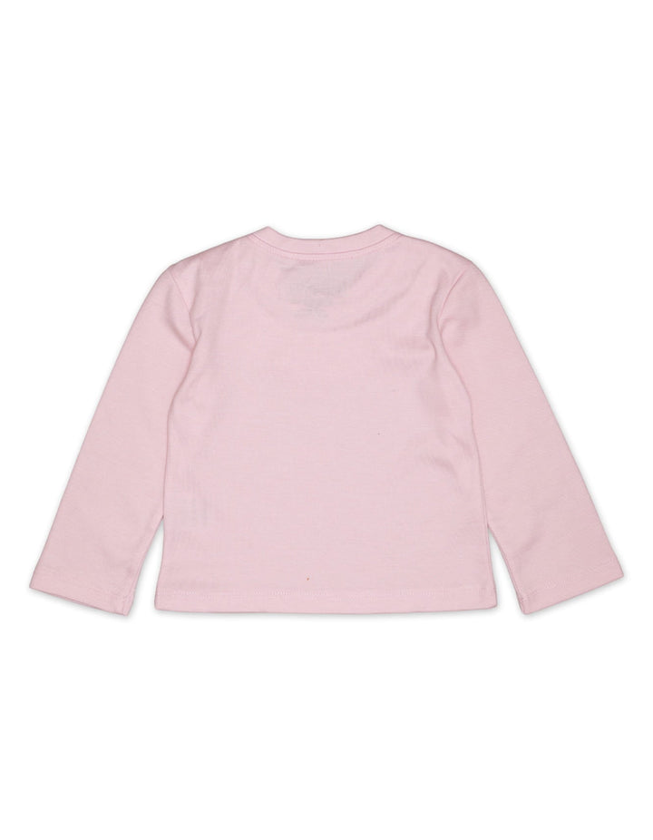 T Shirt Frill Neck Pink for Girls