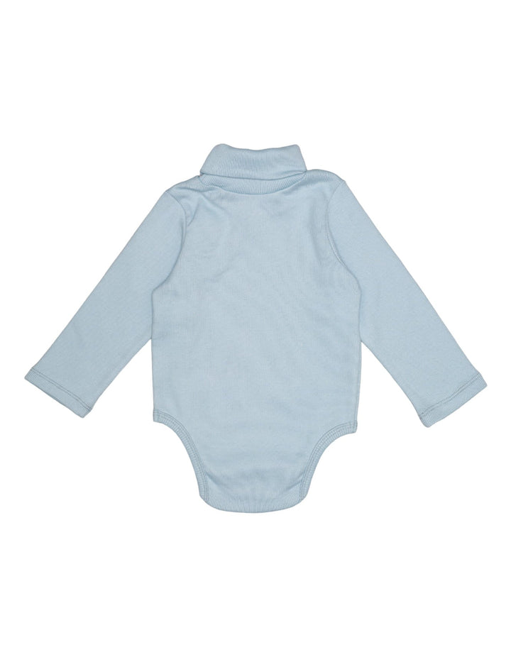 Bodysuit High Neck Rib Light Blue Infant for Boys