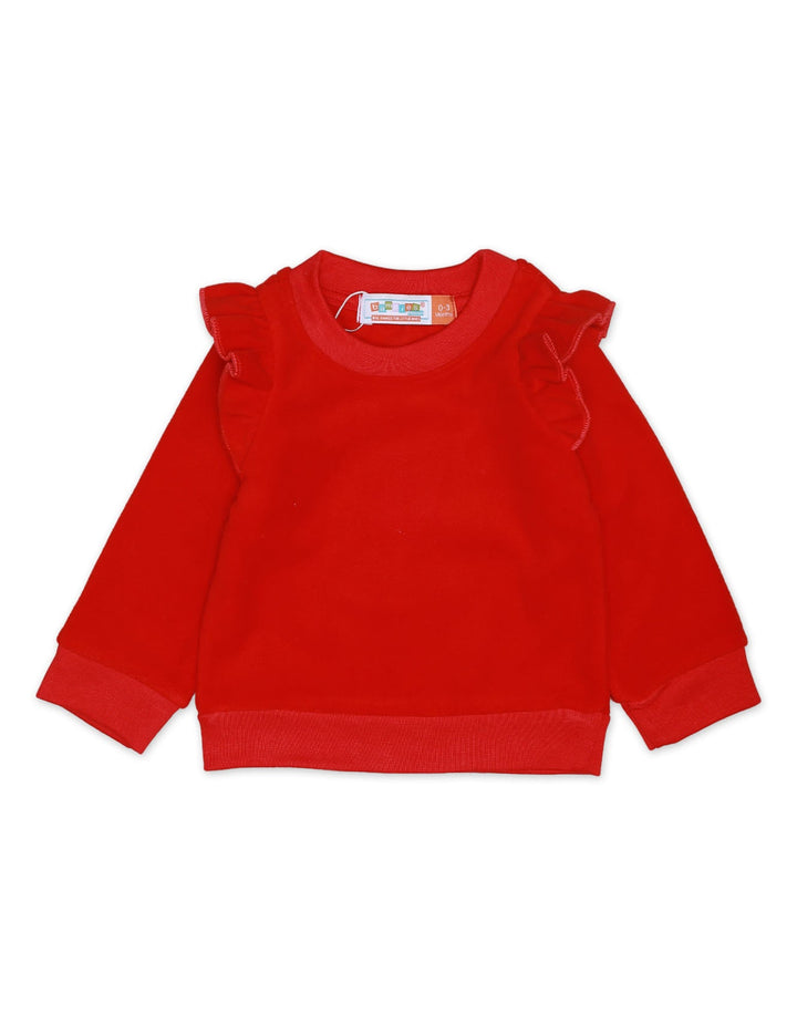 Sweatshirt Neck Red for Girls