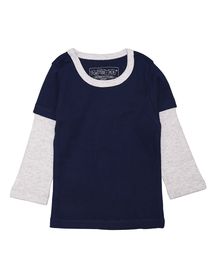 Shirt Full Sleeves Blue Grey for Boys