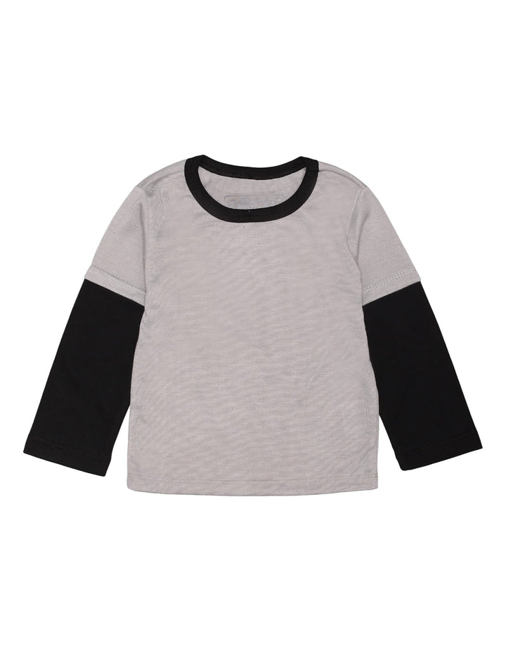 Shirt Full Sleeves Black Grey for Boys