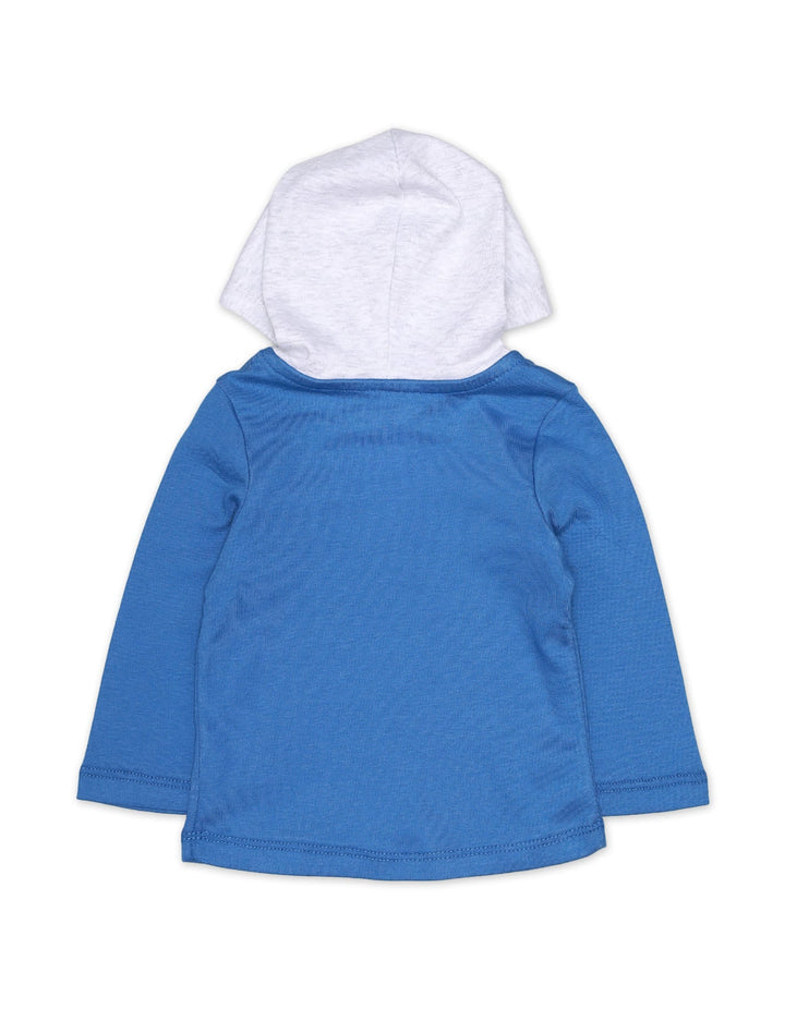 Zubaida's Shirt Full Sleeve With Hood Blue for Boys