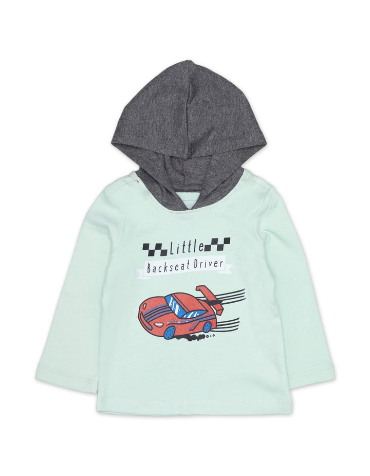 Zubaida's Shirt Full Sleeve With Hood Light Blue for Boys