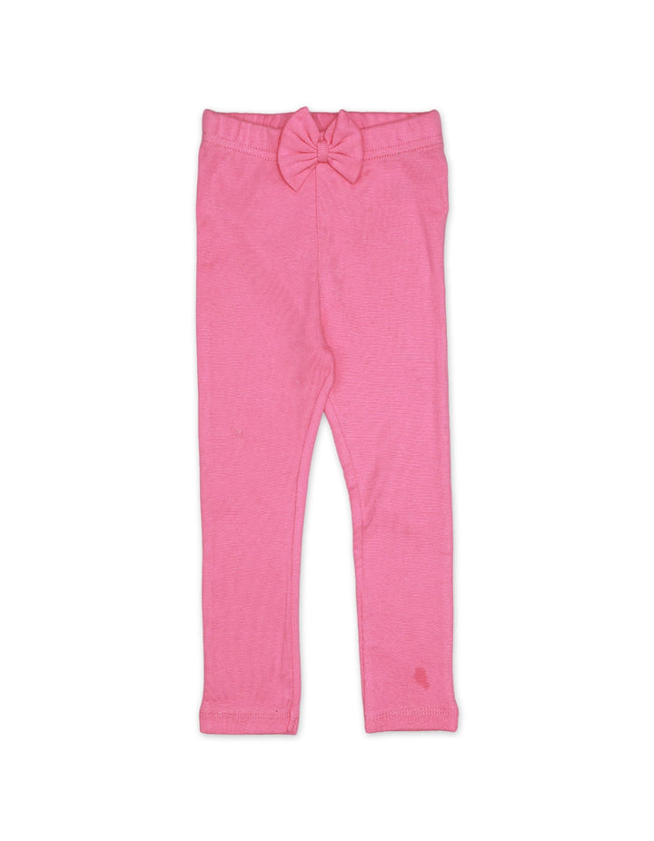 Tights Front Bow Pink Infant Girls