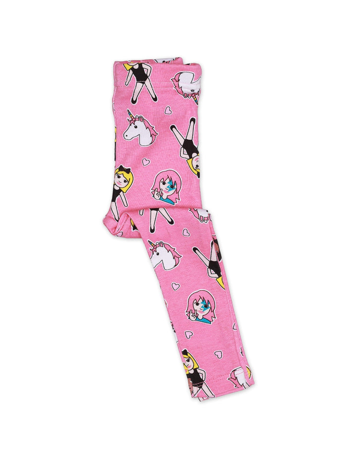 Tights Front Bow Pink Unicorn Infant Girls