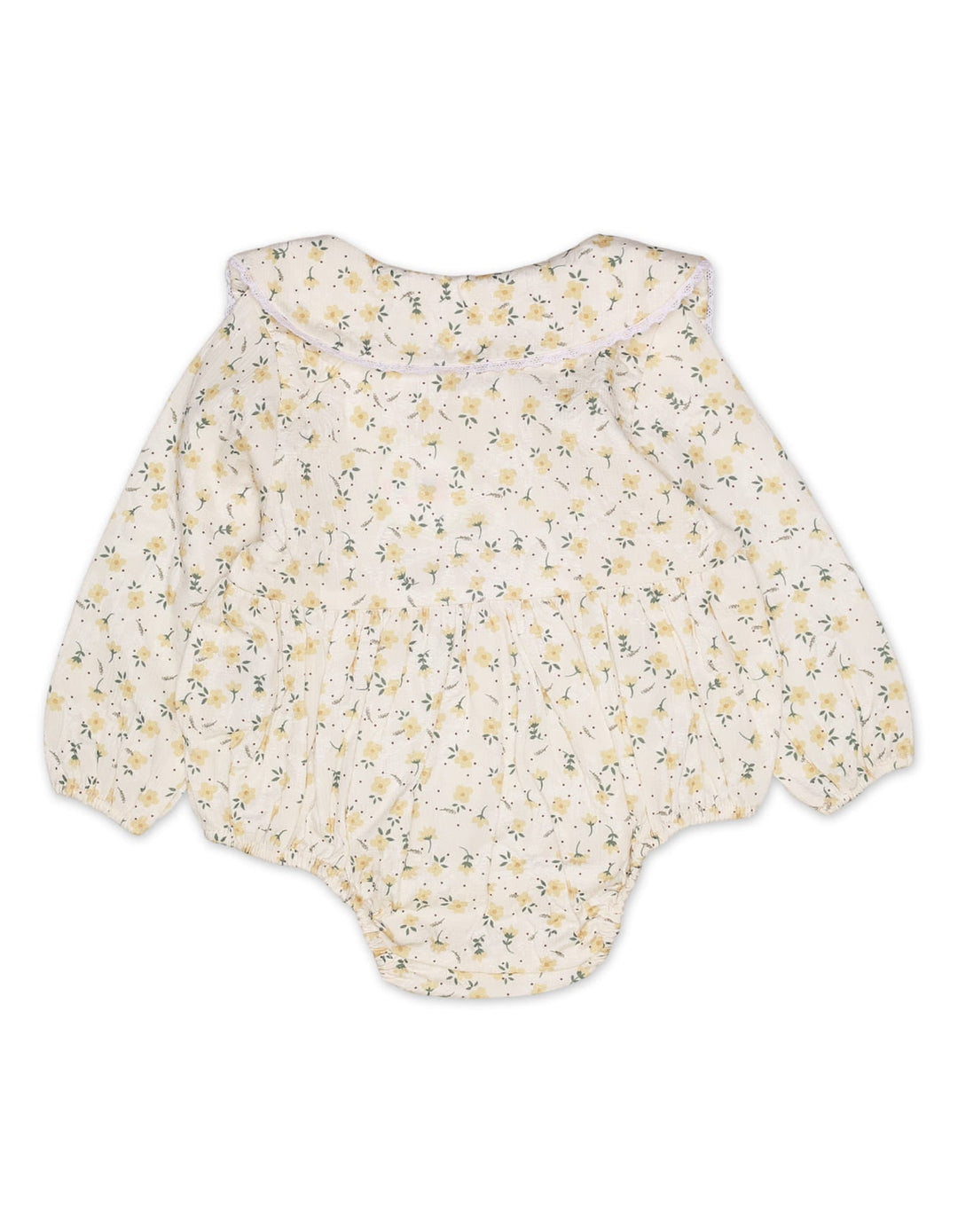 Bodysuit Woven With Cap Yellow Infant Girls