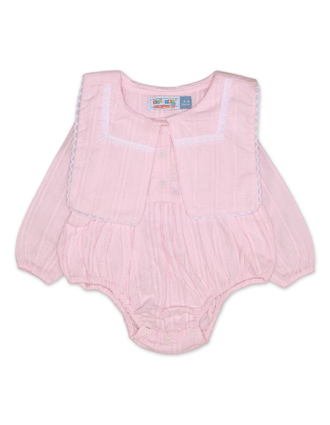 Bodysuit Woven With Cap Pink for Girls