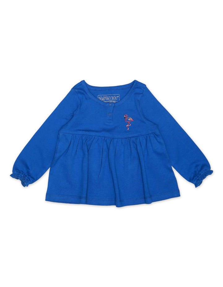 Frock Waist Gather Blue for Girls