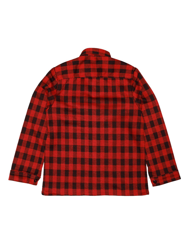 Shirt Fleece Red Check for Boys