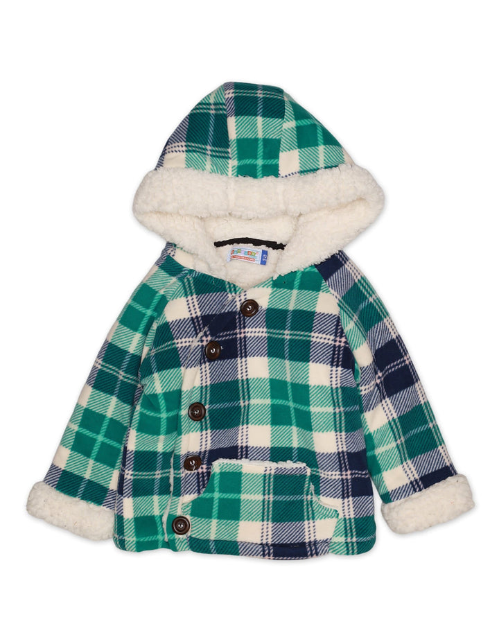 Hoodie Green Check Infant Girls