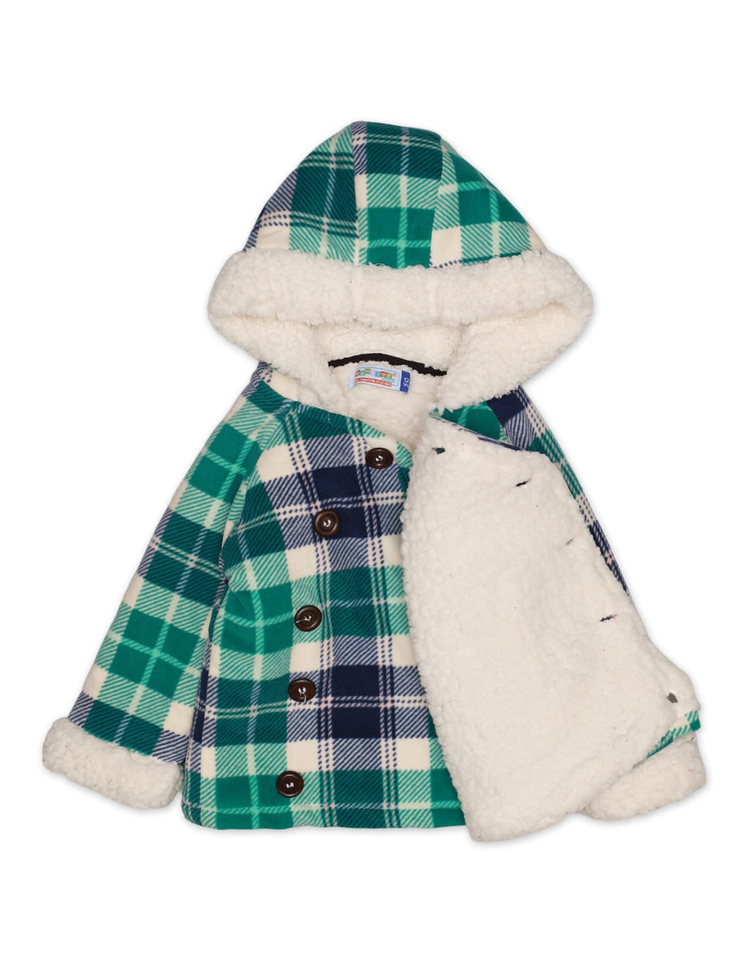 Hoodie Green Check Infant Girls