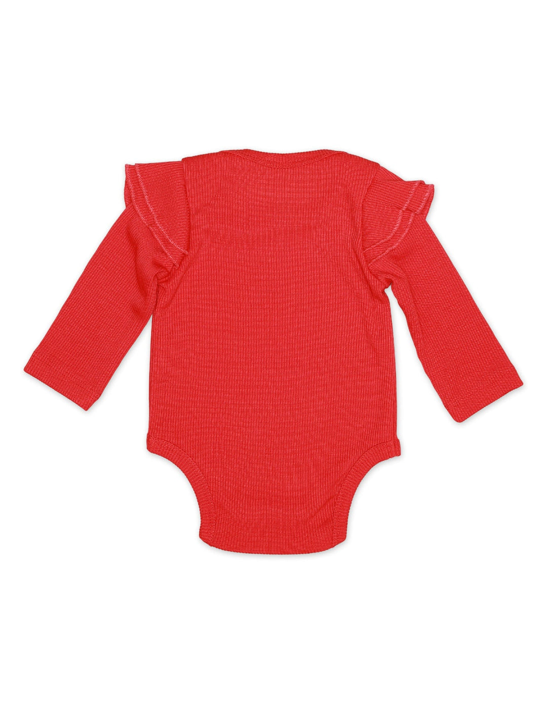 Bodysuit Shoulder Frill Red Infant Girls