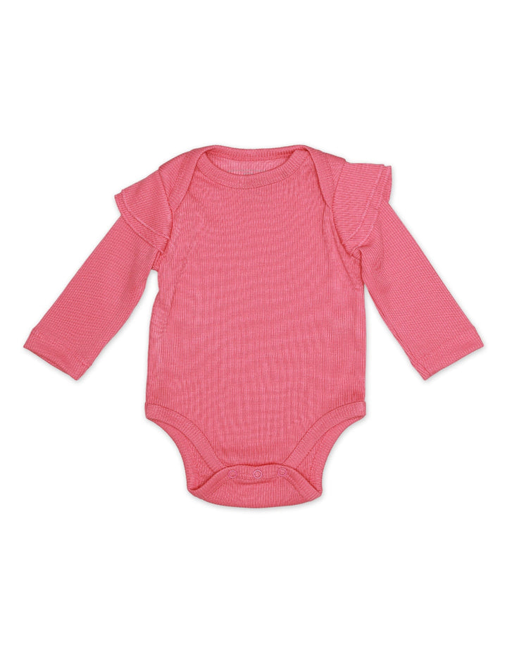 Bodysuit Shoulder Frill Pink Infant Girls