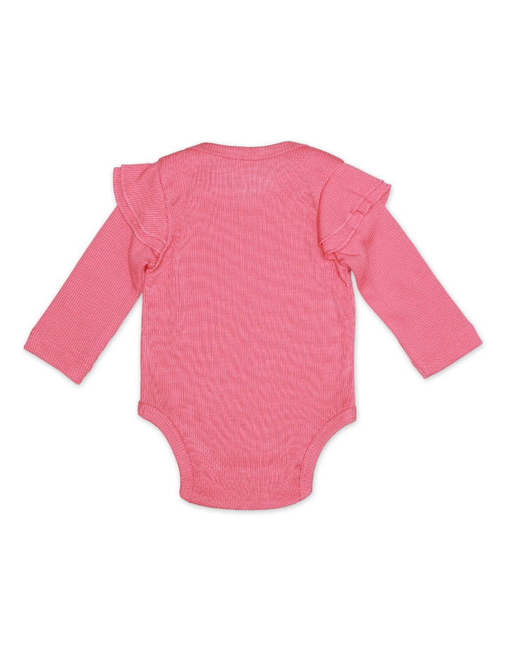 Bodysuit Shoulder Frill Pink Infant Girls