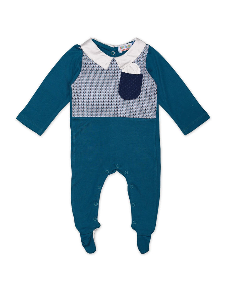 Romper Cut & Sew Sea Green Infant Boys