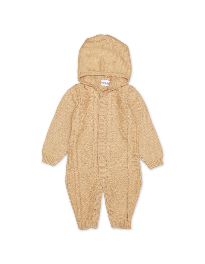 Romper Hooded Beige Infant