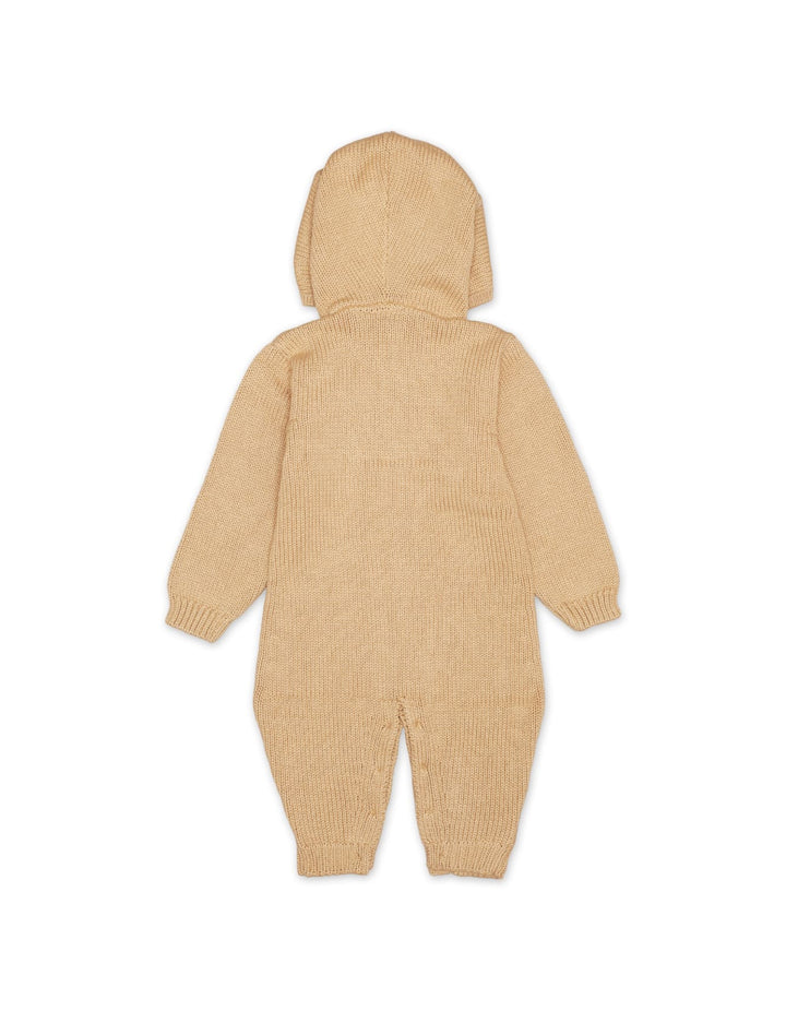 Romper Hooded Beige Infant