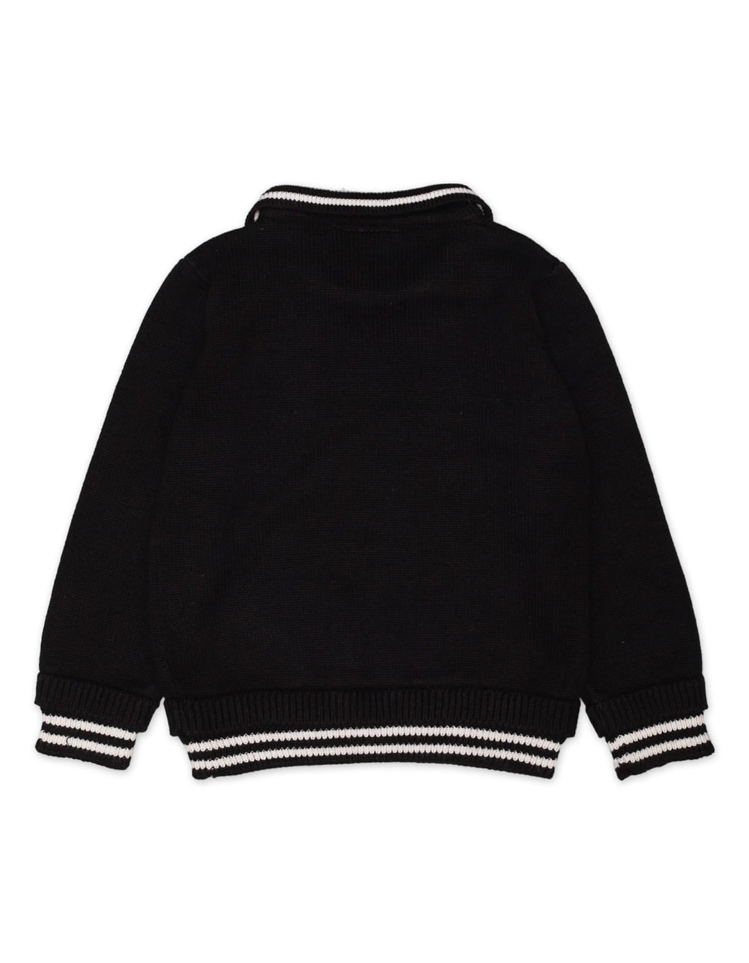 Sweater Polo Colar Black for Boys