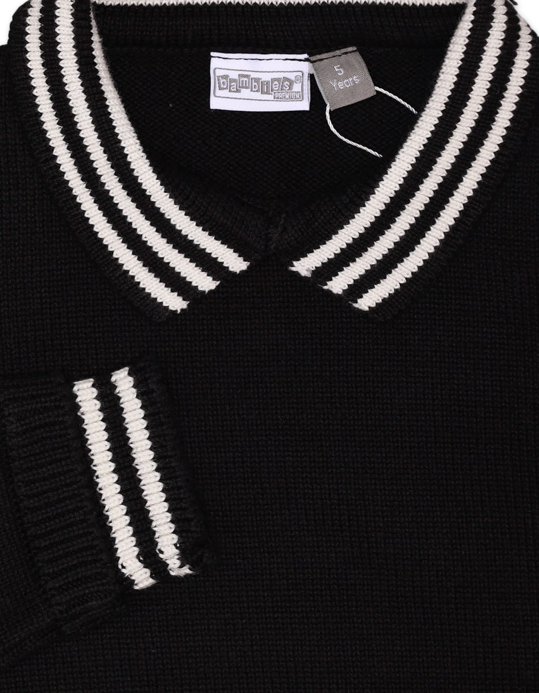 Sweater Polo Colar Black for Boys