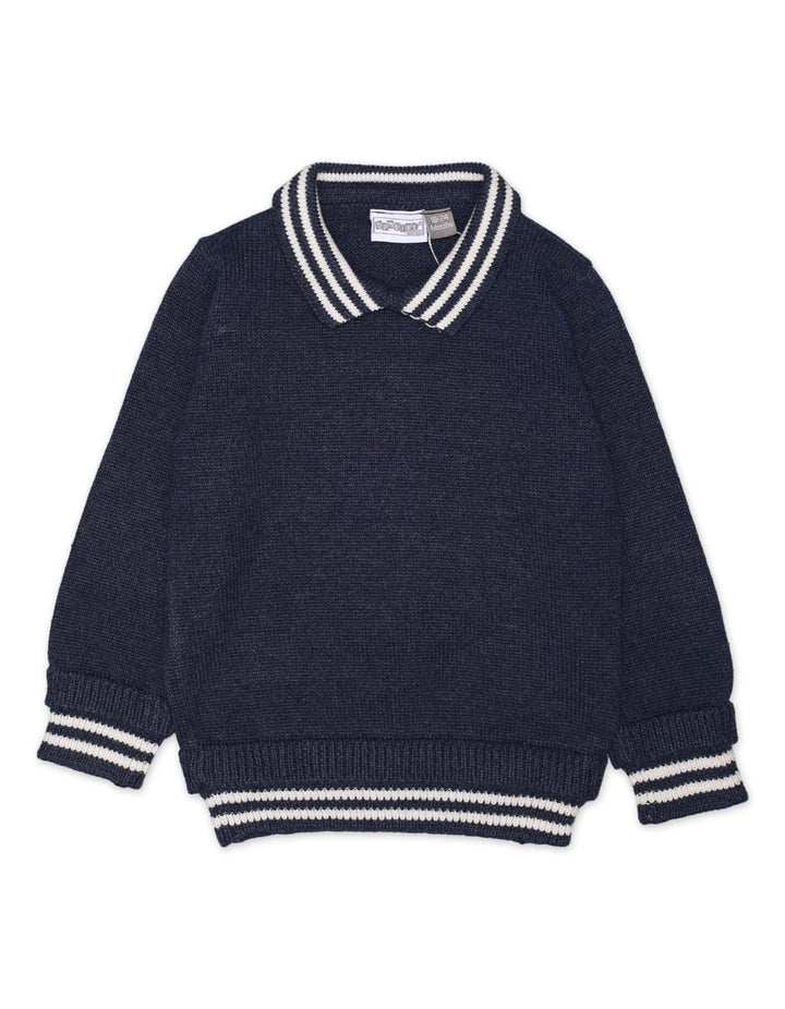 Sweater Polo Colar Navy for Boys