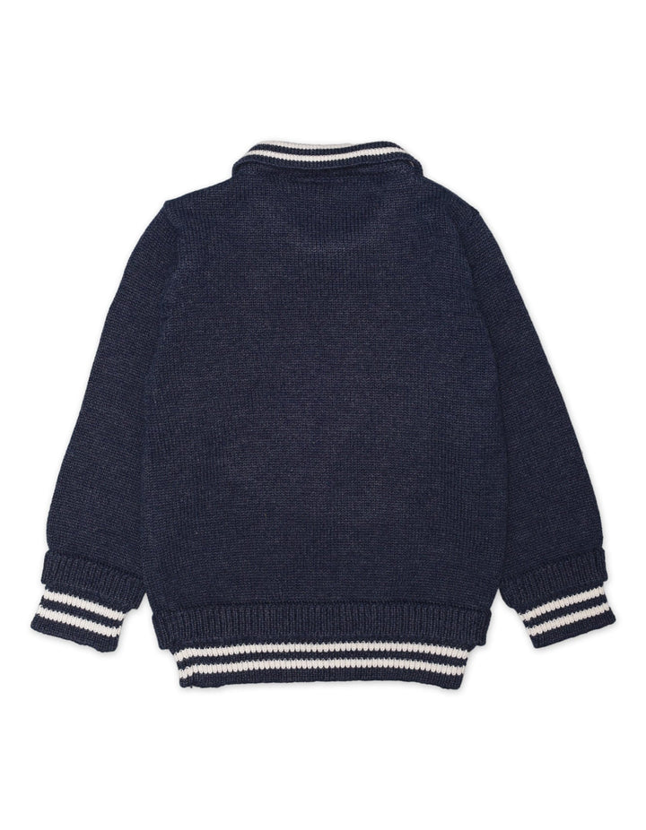 Sweater Polo Colar Navy for Boys