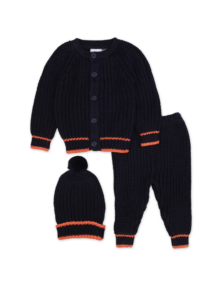 Sweater Woolen 3Pcs Navy Infant