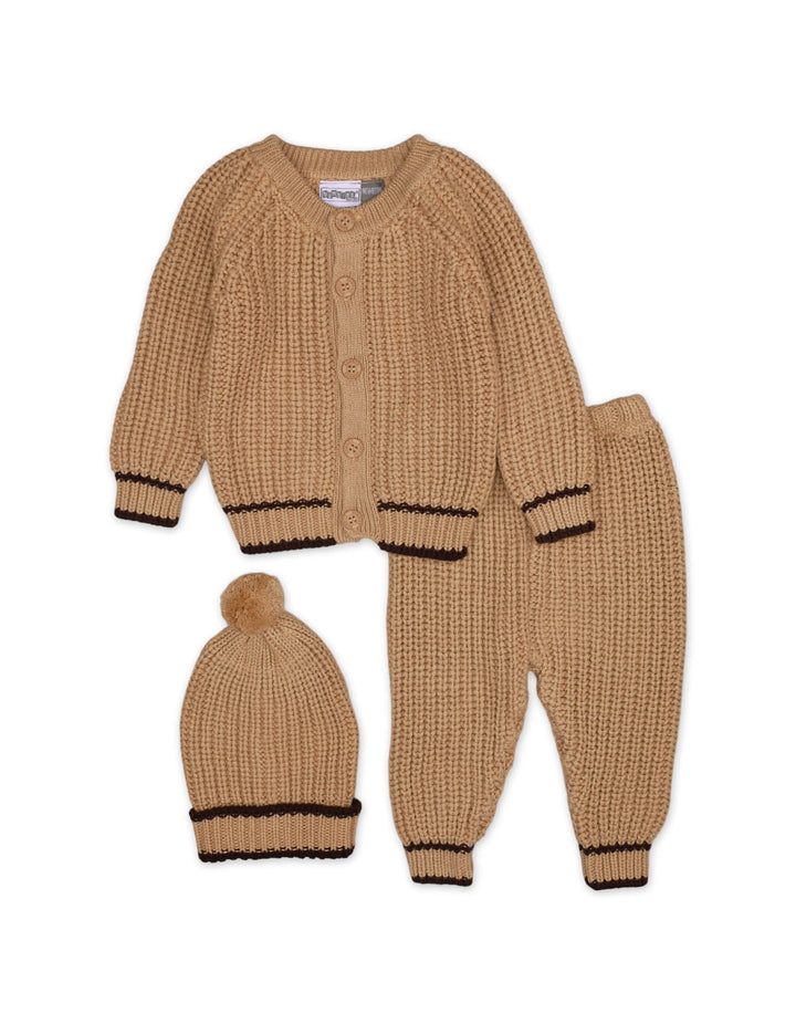 Sweater Woolen 3Pcs Beige Infant