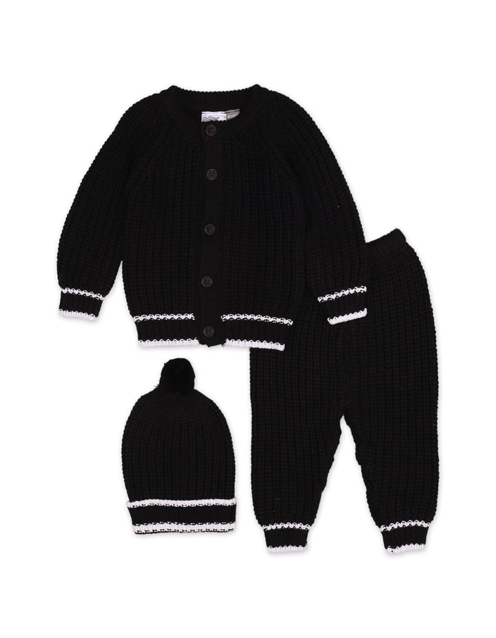 Sweater Woolen 3Pcs Black Infant