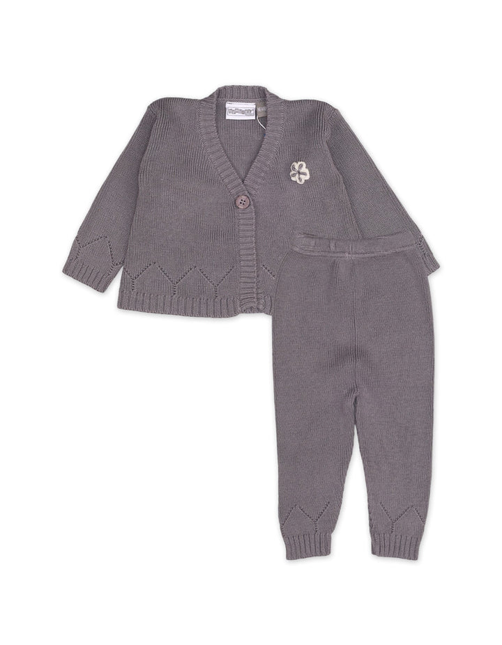 Zubaida's Sweater Woolen 2Pcs Grey Infant