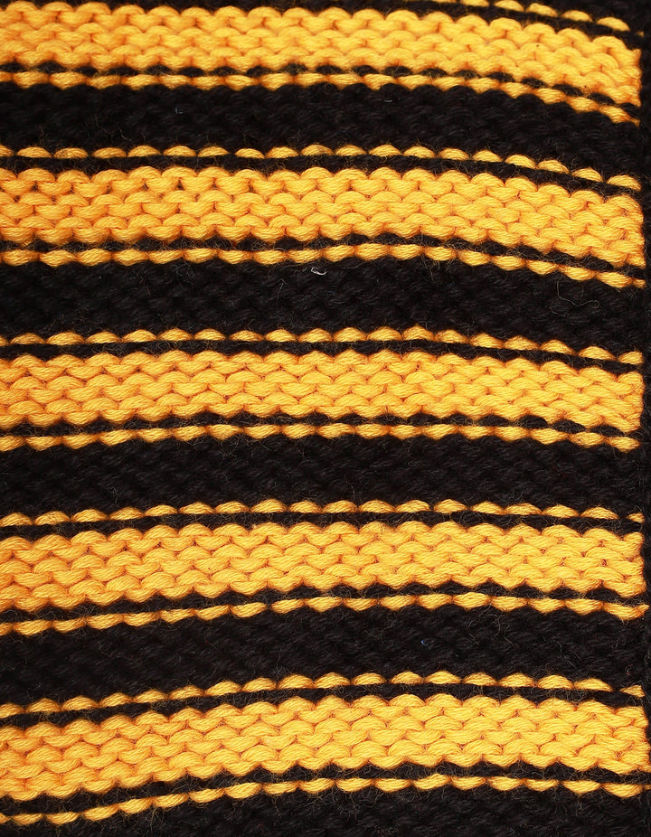 Sweater Hooded Black Yellow Stripes