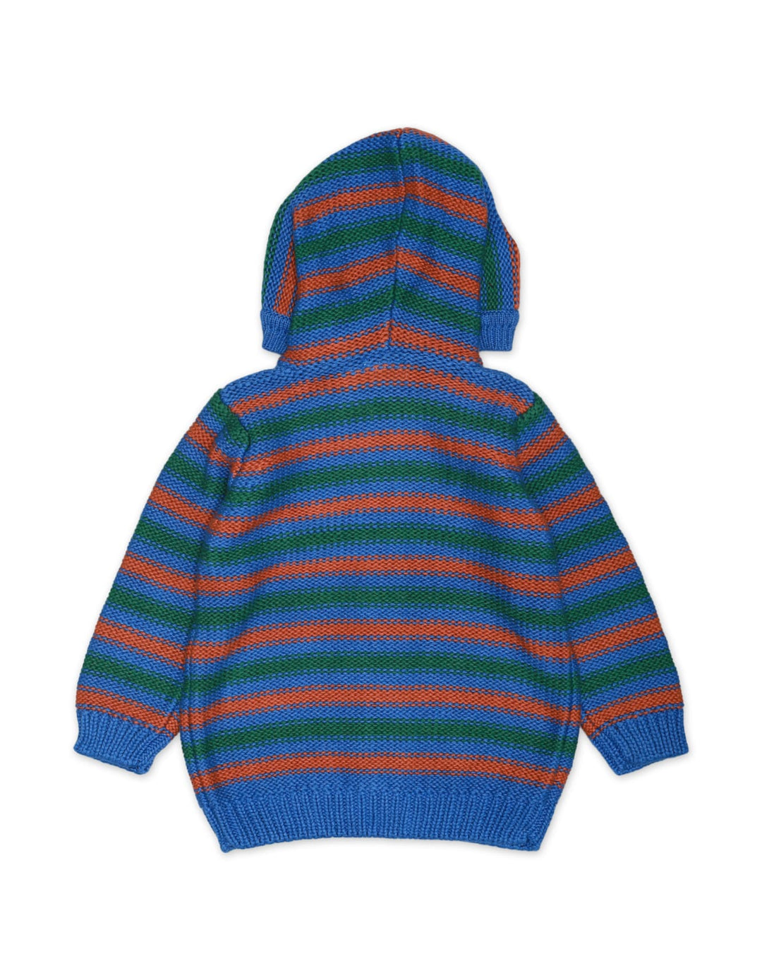 Sweater Hooded Blue Base Stripes