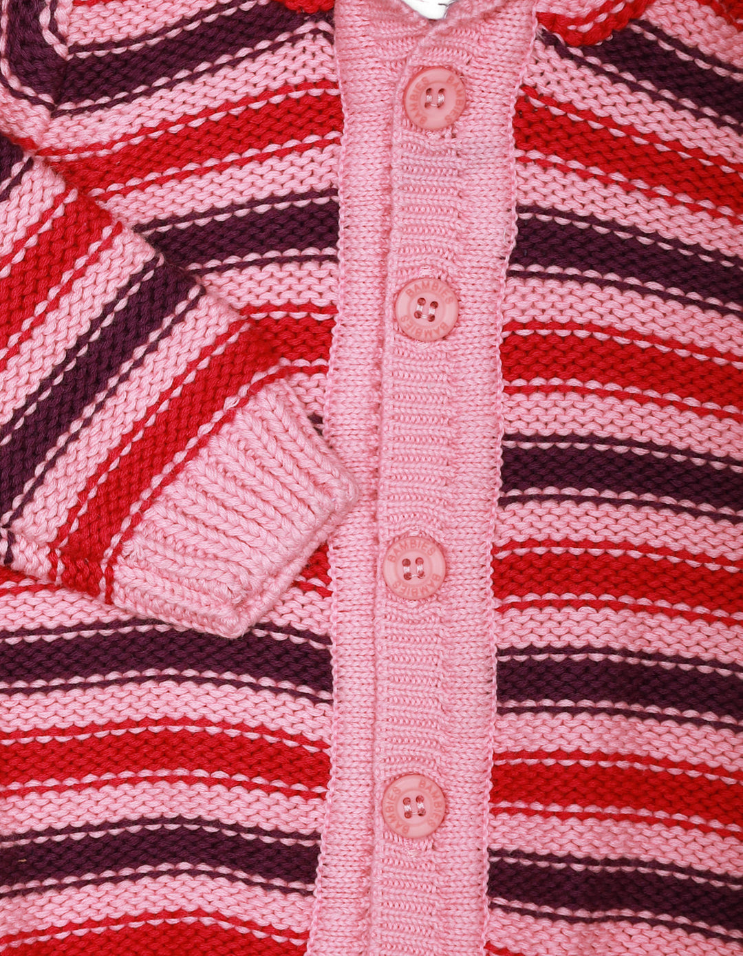 Sweater Hooded Pink Base Stripes for Girls