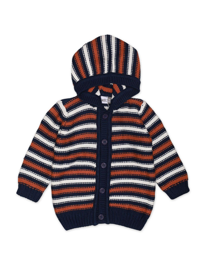 Sweater Hooded Navy Base Stripes