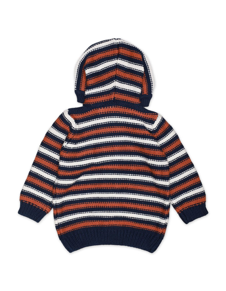 Sweater Hooded Navy Base Stripes