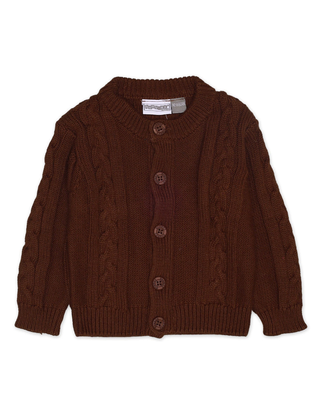 Knitted Suit Set Brown 3 Pcs for Boys