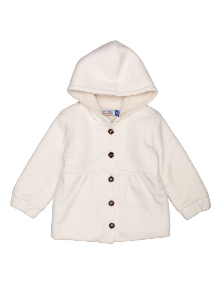 Jacket Hooded With Inner White Infant Girls