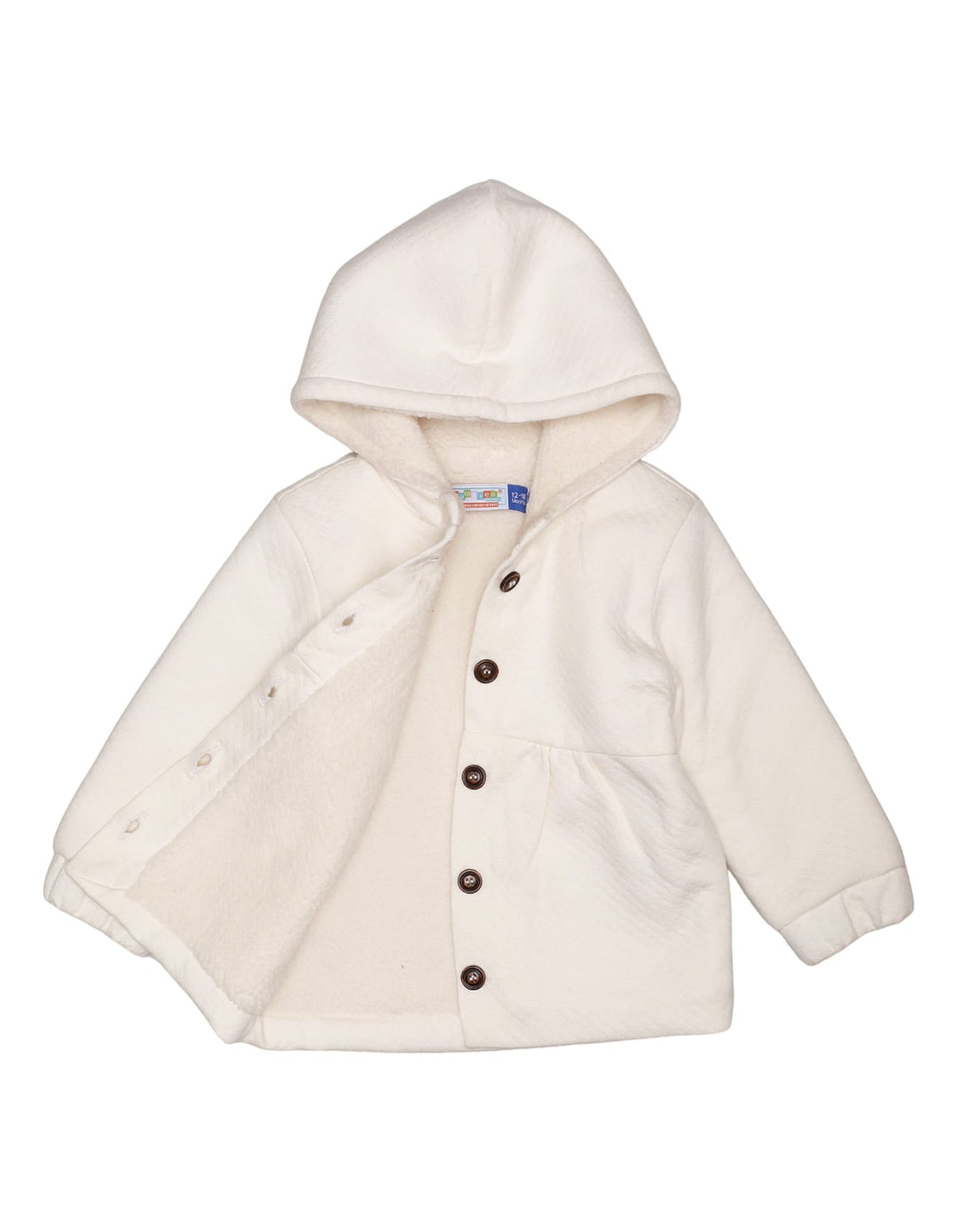 Jacket Hooded With Inner White Infant Girls