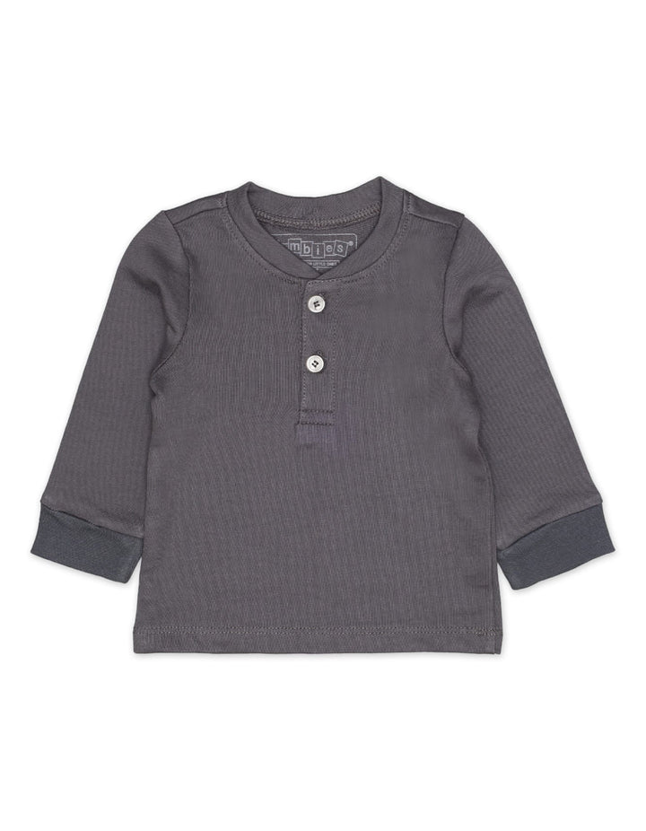 T Shirt Long Sleeves Charcoal Toddler Boys