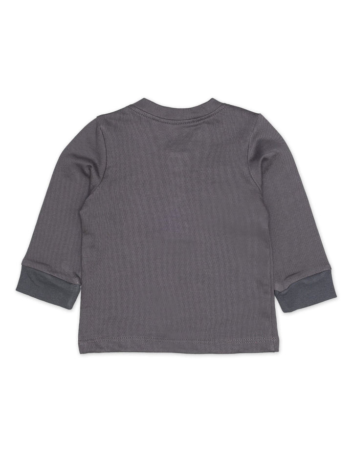 Zubaida's T Shirt Long Sleeves Charcoal Infant Boys