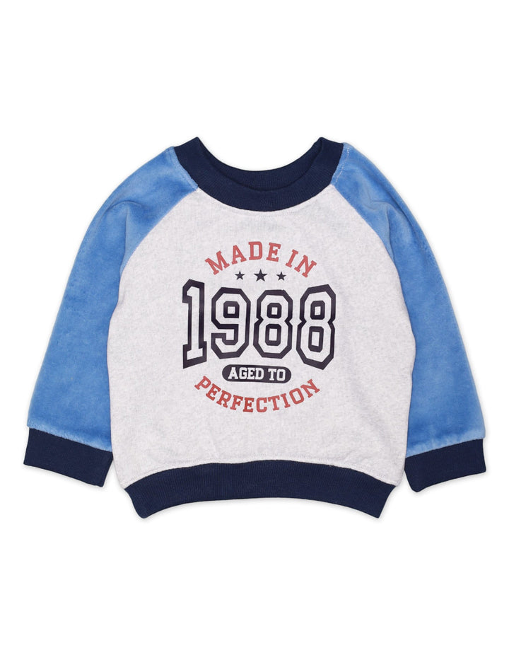 Zubaida's Sweatshirt Contrast Sleeves Blue Infant Boys