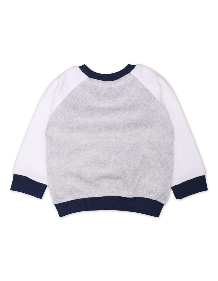 Zubaida's Sweatshirt Contrast Sleeves Blue Infant Boys