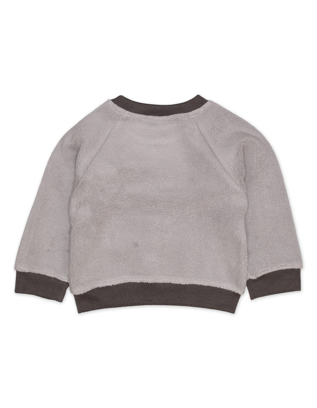 Sweatshirt Embroidery Face Light Grey Infant Boys